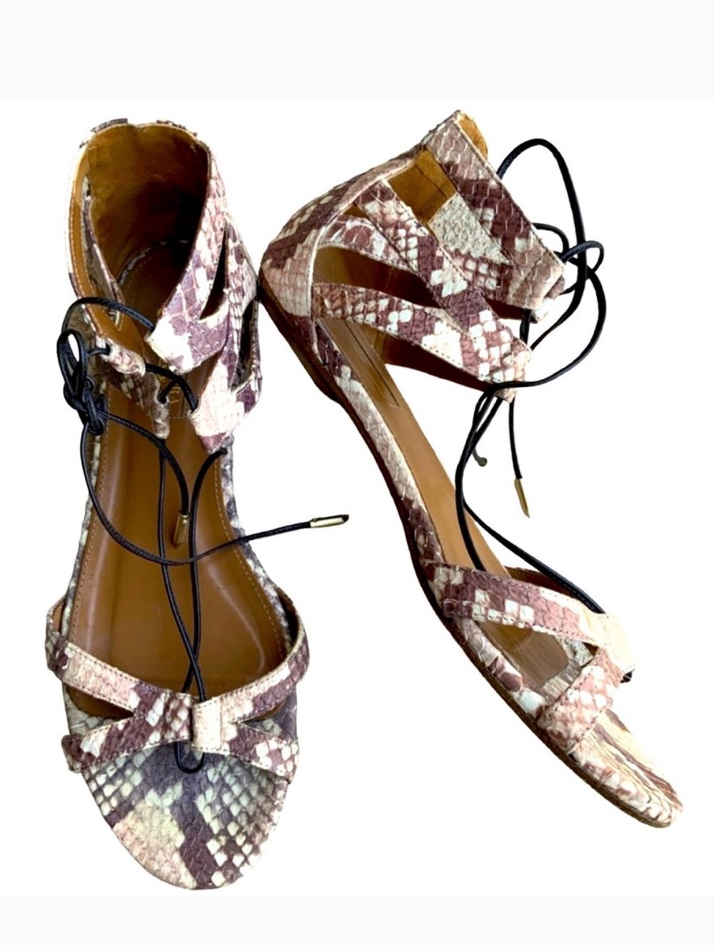 Aquazzura Flat Gladiator Sandals size 39